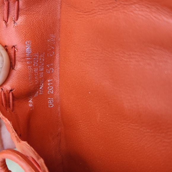 Tory Birch leather ballet flats, orange, rounded toe size 8.5 (like new) - Picture 8 of 10